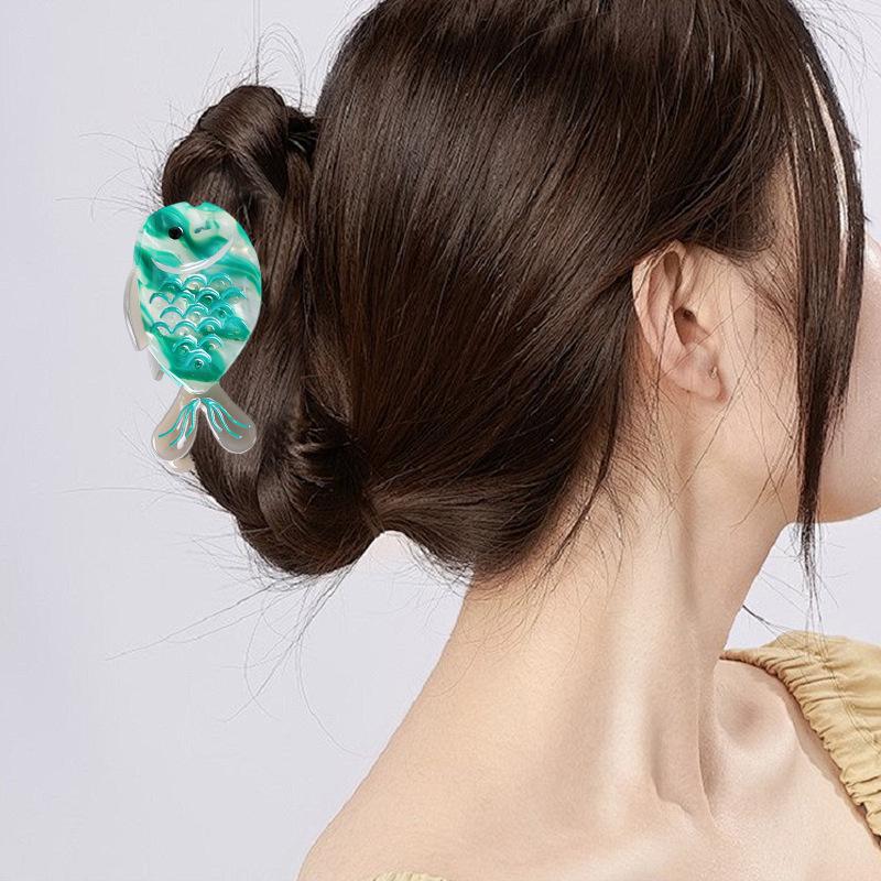 Zambia Design Decorative Shark Hair Clip with Fish Acetic Acid Material