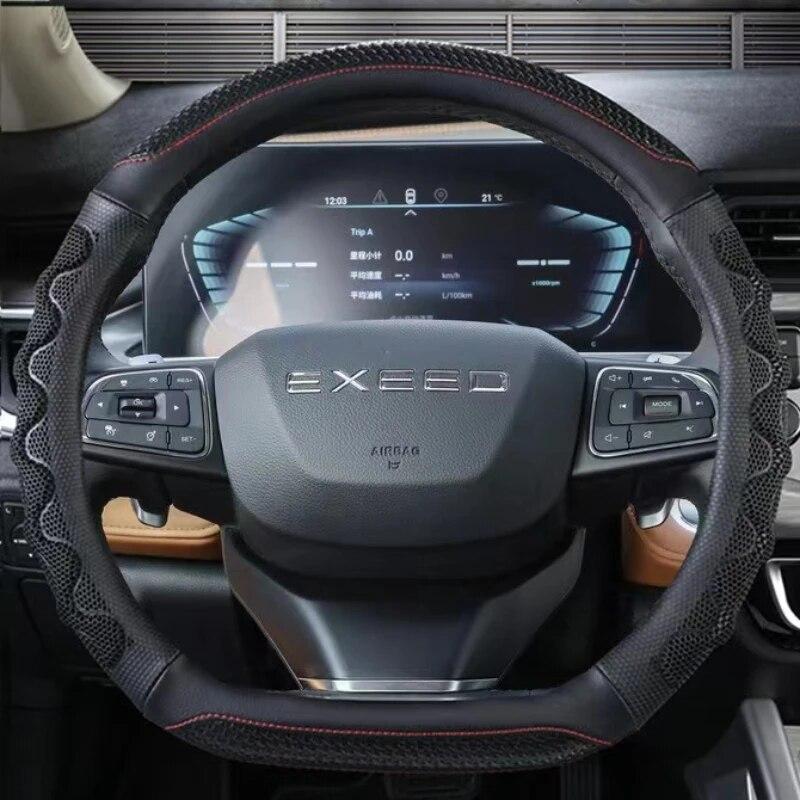 Kohlefaser + Leder D-Form Auto Lenkradbezug Für Chery Exeed VX 2022 LX -2022 TXL -2022 Autozubehör