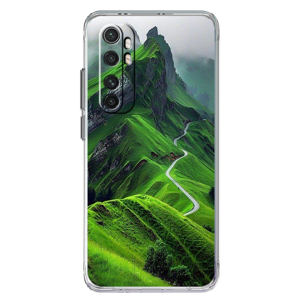 Phone Case For Xiaomi Mi Poco X7 X6 X5 NFC X3 Pro 17 15T 15 14T 14 13T 11 12 13 Lite Clear TPU Cover Mountain Peaks Landscape