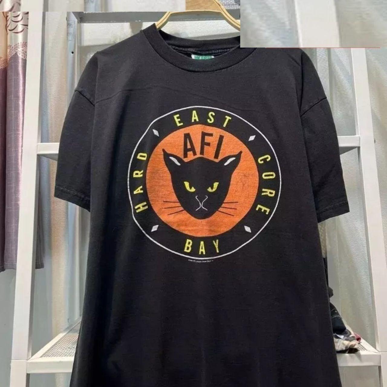 AFI Band Tshirt Basic Black Short Sleeve Cotton T-shirt AN70202 M