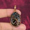 Tree Of Life Copper Watermelon Tourmaline Pendant Copper Wire Wrapped Pendant
