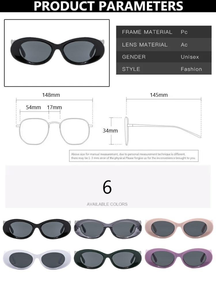 Vintage Round Sunglasses Women Retro Oval Sun Glasses High Quality Trendy Brand Eyewear for Female Fashion