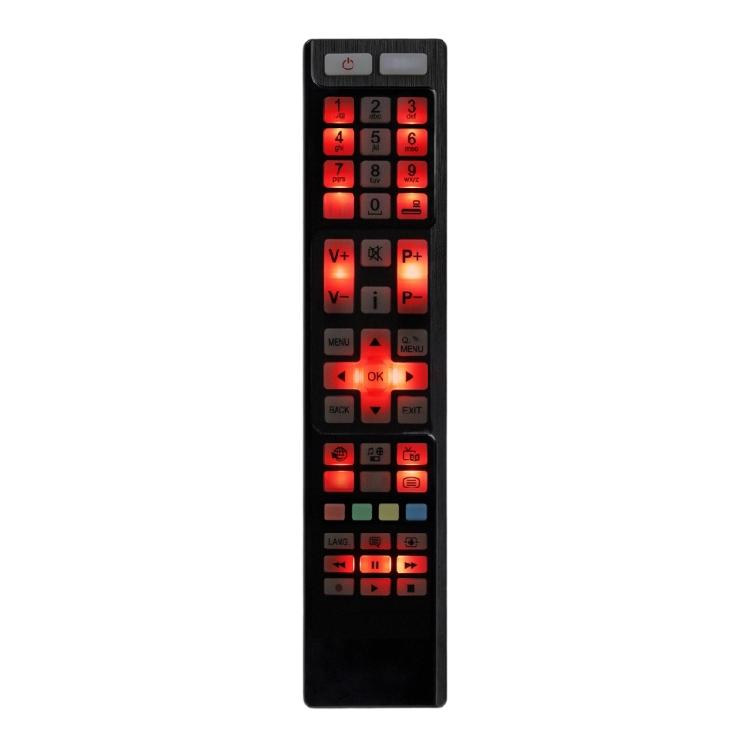 TV Remote Controller for RC4848F with Lighted Keypad and Direct Access to Number Entry, Sound Adjustment, Stations, Menus, Navigation, Media Functions