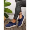 Lace-up Sneakers Women's Fall 2025 New Plus-size Platform Comfortable Canvas Shoes