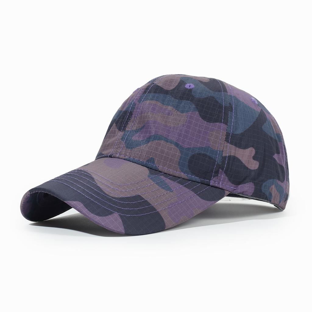 Unisex Camouflage Quick Dry Baseball Cap Outdoor Sun Protection Breathable Sports Adjustable Visor Hat for Men and Women