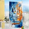 Soccer Fun Bluey Personalized Name Beach Towel Super Soft & Absorbent Ideal for Travel Outdoor Swim Pool Yoga Surf Camping Hiking Gym Gift Holiday