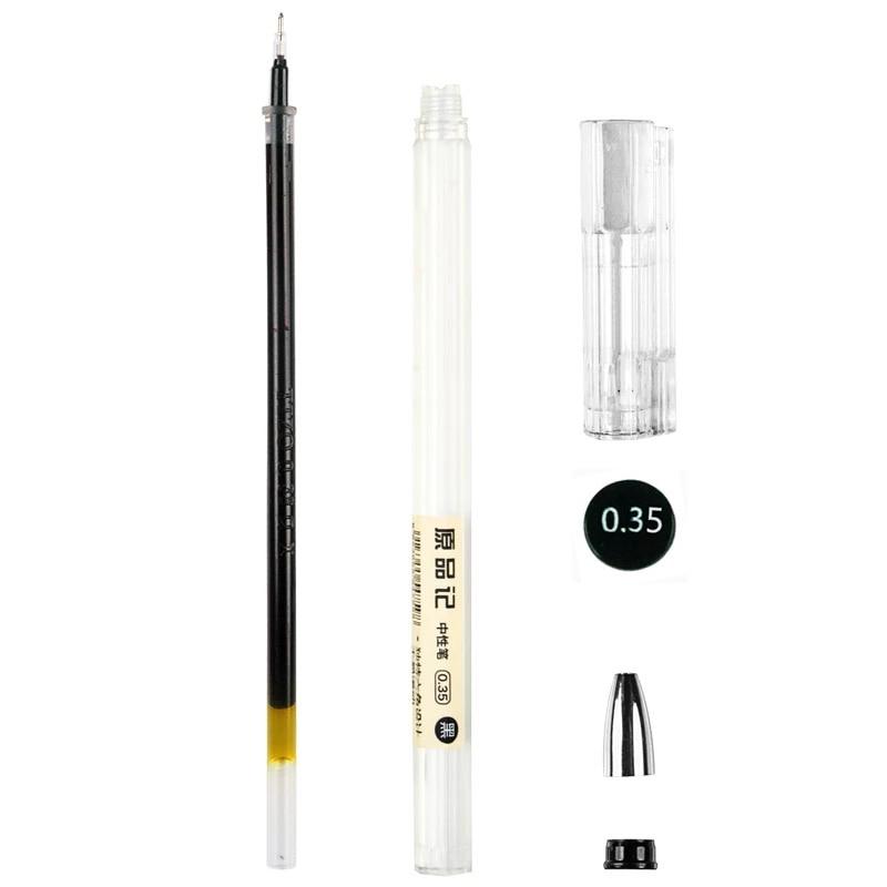 0.35mm Fine Gel Pen Blue/Black Ink Refills Rod for Handle Marker Pens School Gelpen Office Student Writing Drawing Stationery