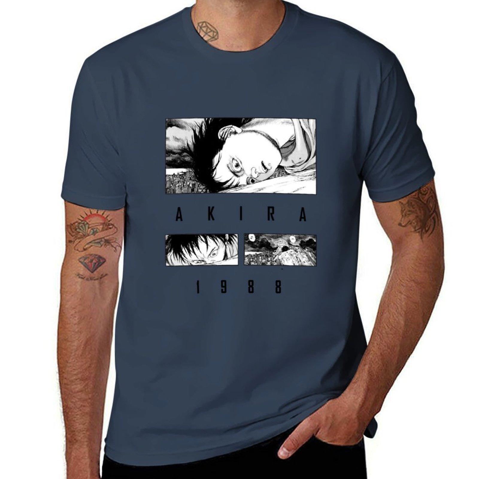 Akira Anime Movie Tshirt Casual Basic Short Sleeve Tshirt S
