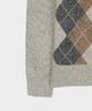 BROOKS BROTHERS Wool Argyle Pattern V-Neck Sweater (Beige) (Bbwnmff401)