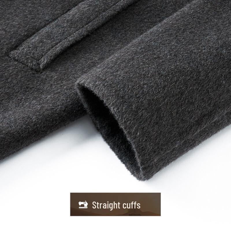 Men's Australian Wool Double-Breasted Long Coat