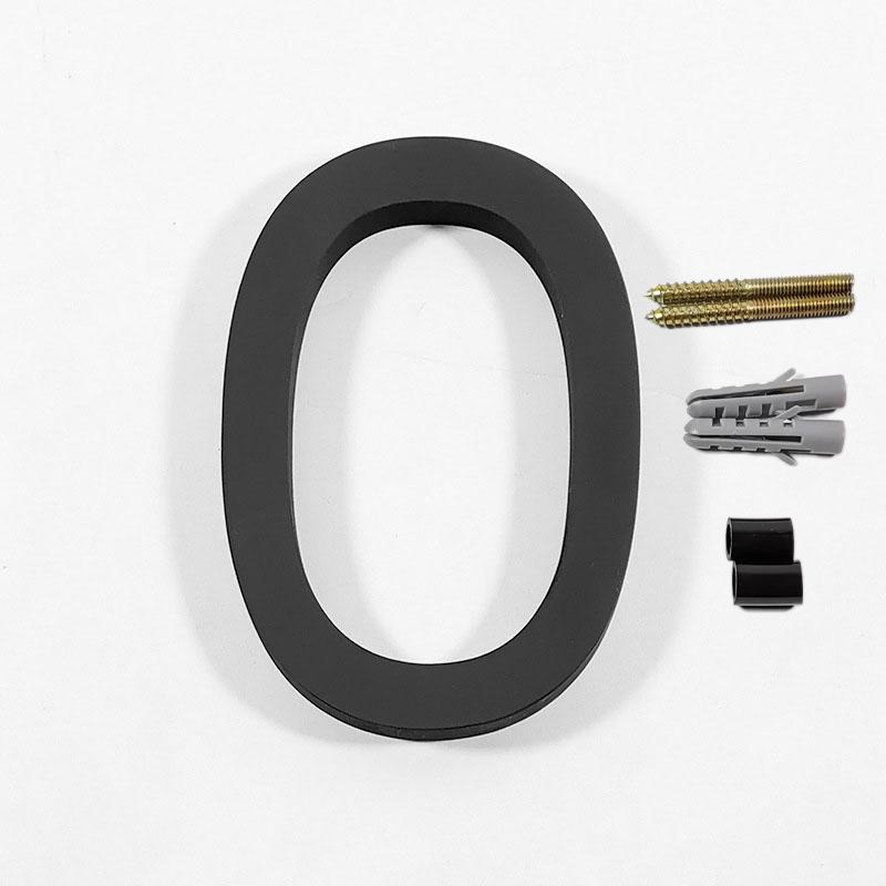 0-9 Floating House Number Doorplate Modern Door Home Outdoor Black Numbers Address Plaque Dash Slash Sign