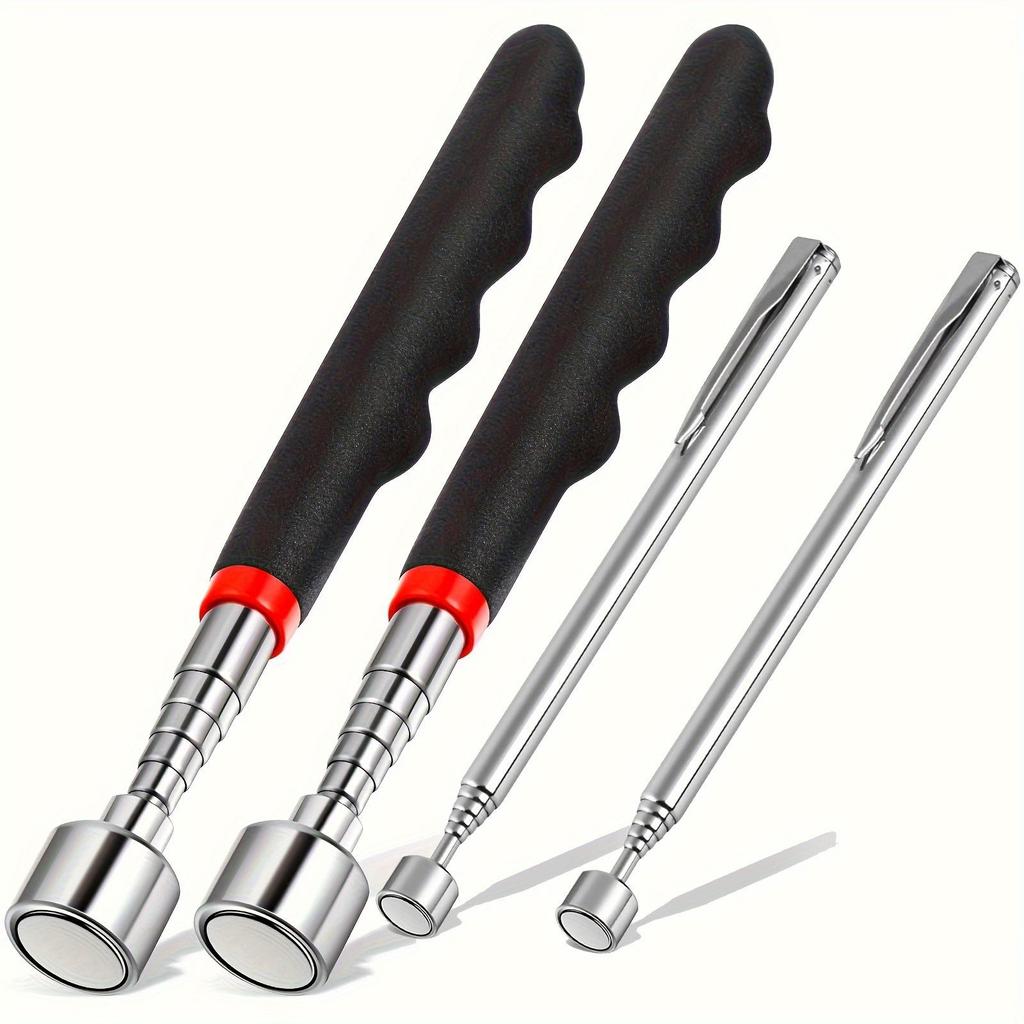 Utensile di raccolta magnetico estensibile con asta telescopica e specchio per riparazioni automobilistiche