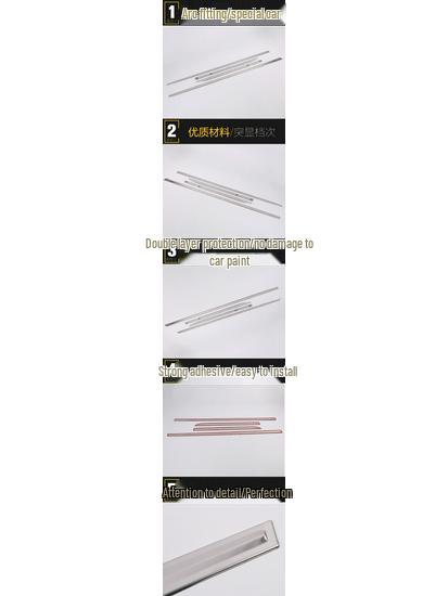 Anti-Scratch Door Edge Strips Decoration for 16 Elantra - Bright Trim for Body and Bumper