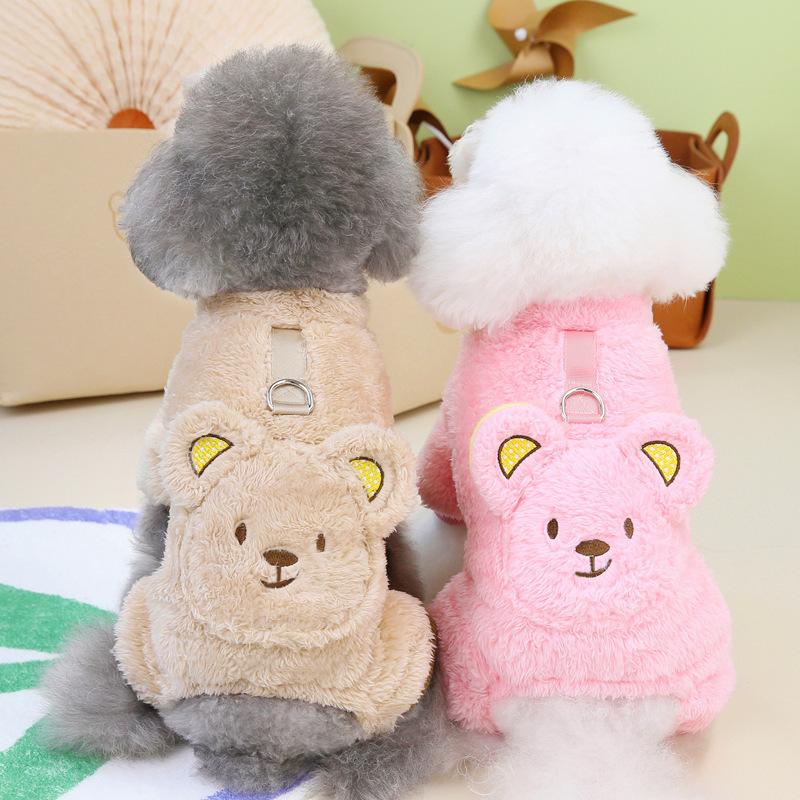 Cute Pet Clothing Teddy Small Dog Dog Clothing Four-legged Autumn and Winter Clothing Thickened and Warm