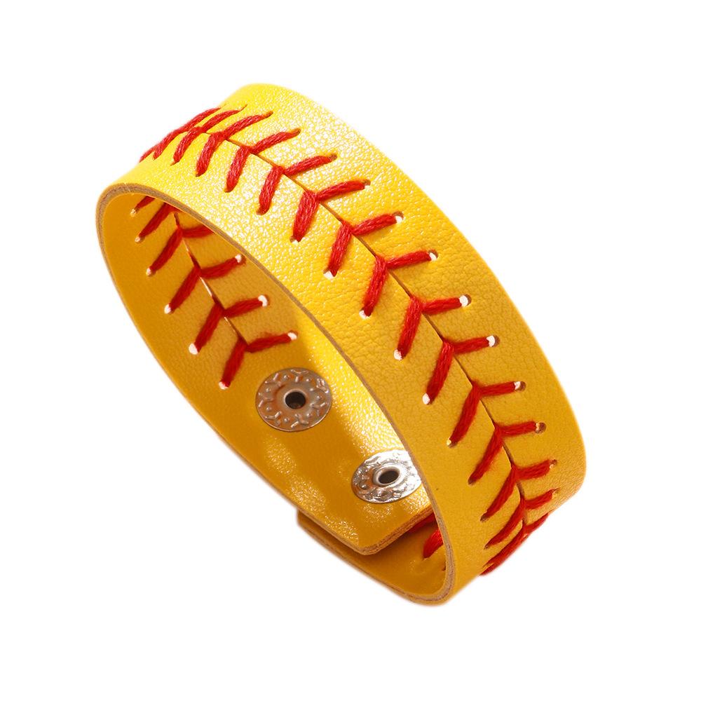 

JMXD Браслет из плетеной вручную кожи Унисекс Премиальный модный аксессуар Заметный браслет Шикарный для повседневной носки жёлтый