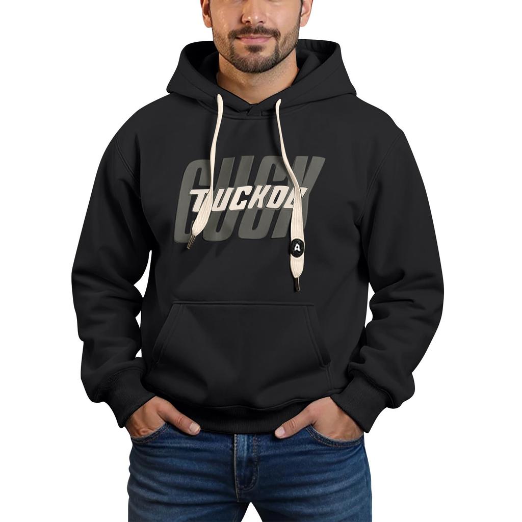 Men's Hooded Sweatshirt, Contrasting Color Sweatshirt, Sports   Casual Jacket