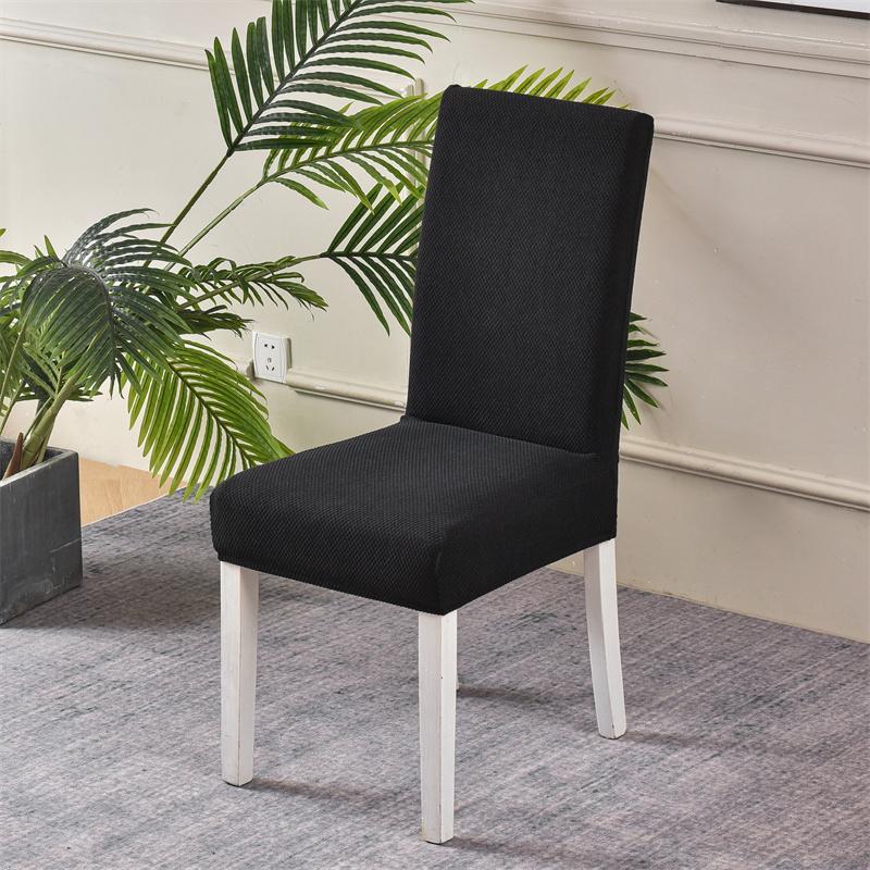 1pc Jacquard Elastic Dining Chair Cover Stretch Chairs Slipcovers Universal Size Seat Covers for Kitchen Wedding Banquet Home