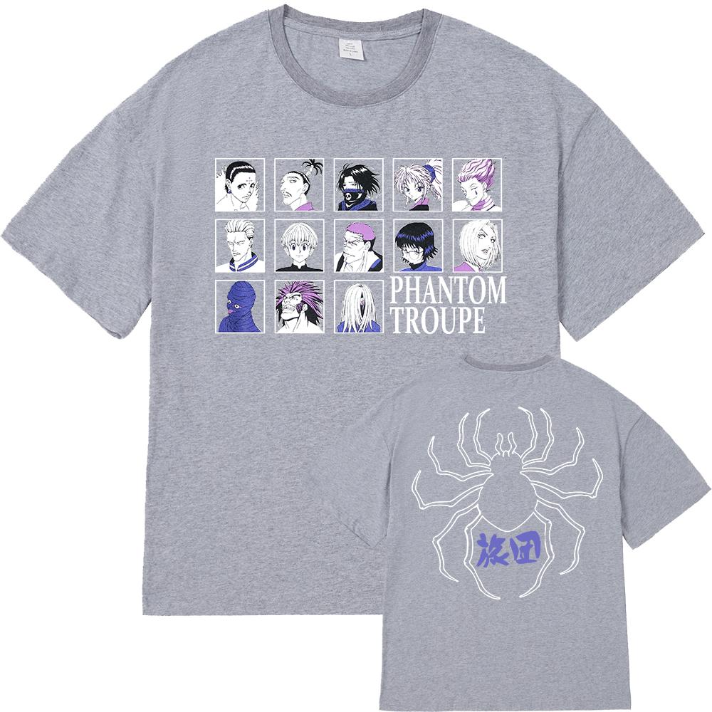 Anime Hunter x Hunter T Shirt Phantom Troupe Clothes Hisoka Chrollo Tops T Shirt Plus Size Cotton T Shirt Women Unisex