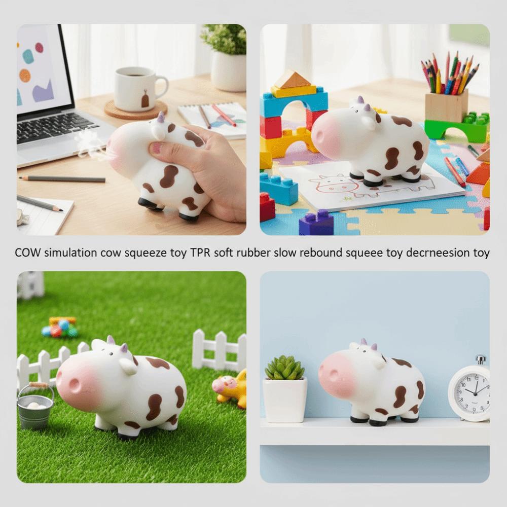 Slow Rising Simulation Cow Squishy Toy Slow Rebound Cow Slow Rebound Toy Sensory Play