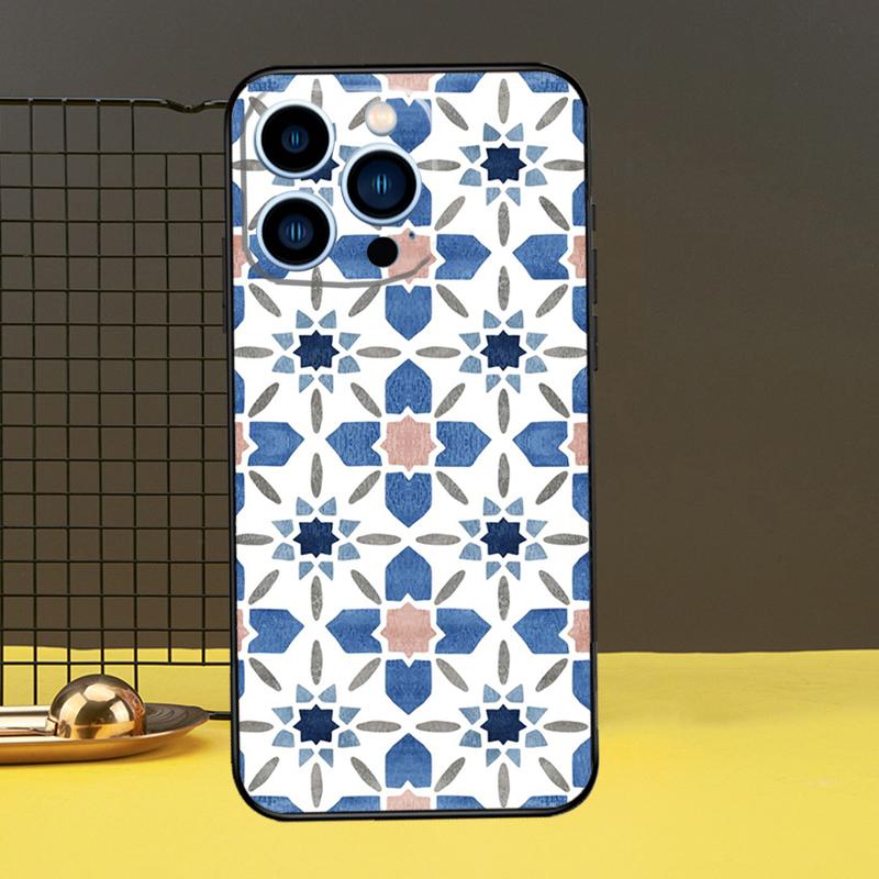 Moroccan Tile Phone Case For iPhone 16 15 14 13 12 11 Pro Max X XR XS Max 7 8 Plus 12 13 Mini Back Cover