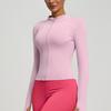 Womens Lightweight Yoga Jacket Breathable Fitness Top Long Sleeve Stretch Workout Outerwear