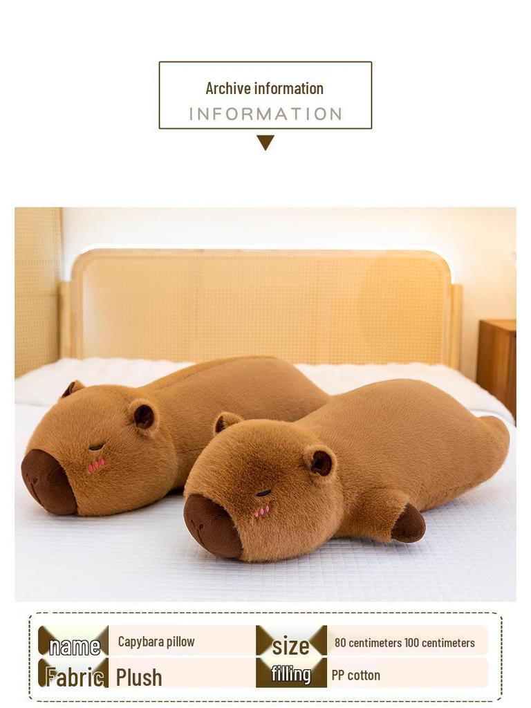 Capybara Plush Pillow - Cute Animal Toy