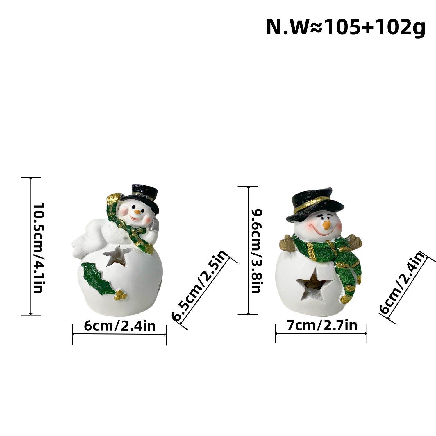 

Рождественские ночные огни снеговик пара украшения для дома гостиная смола поделки настольное украшение подарок