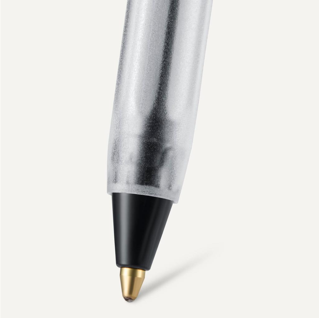 Amazon Basics Kugelschreiber-Packung, schwarze Tinte, 1,0 mm, 36 Stück, (Gehäusefarbe Schwarz/Transparent)