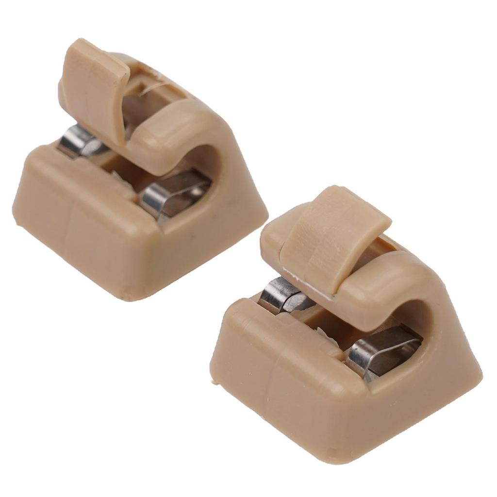 Beige, 2x Sonnenblenden-Clips für W201 190 Klasse 1982-1993