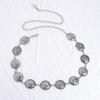New Carved Retro Metal Women's Waist Chain Ancient Silver Bronze Western Style Embossed Alloy