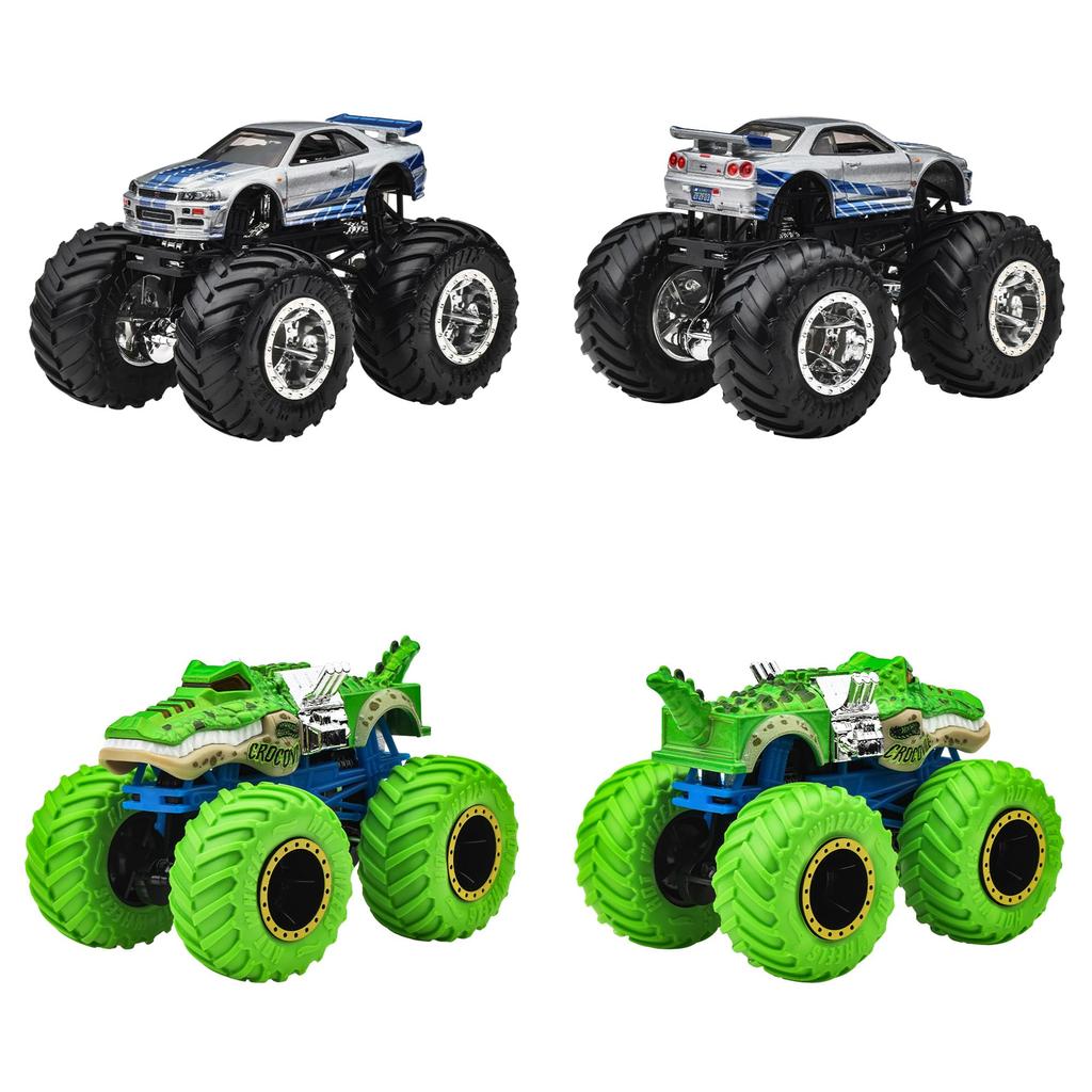 Hot Wheels Monster Trucks Assortment 8 Miniature Box Set 164 - Vehicles/Toys - (Ages 3+) - Multi-color FYJ44-982D
