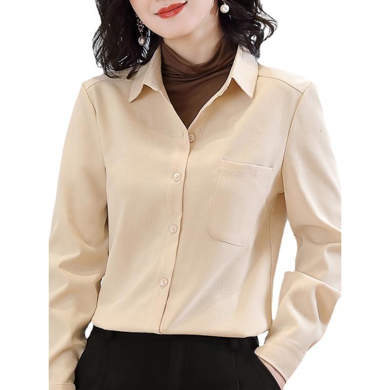 Podzimní nový styl silná volná košile s dlouhým rukávem pro ženy jarní a podzimní bunda košile podzimní top