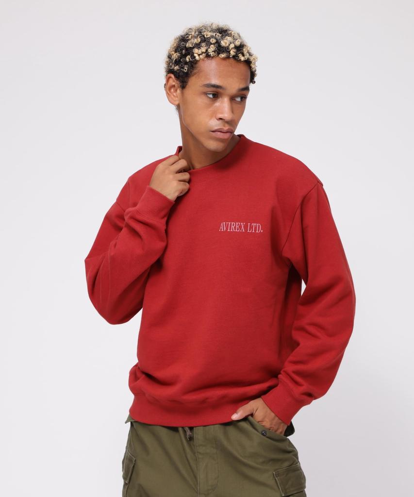 AVIREX TAPESTRY OF NEW YORK CREWNECK SWEAT(WEB&DEPOT Exclusive) men's F 104 dark red 783-4232015