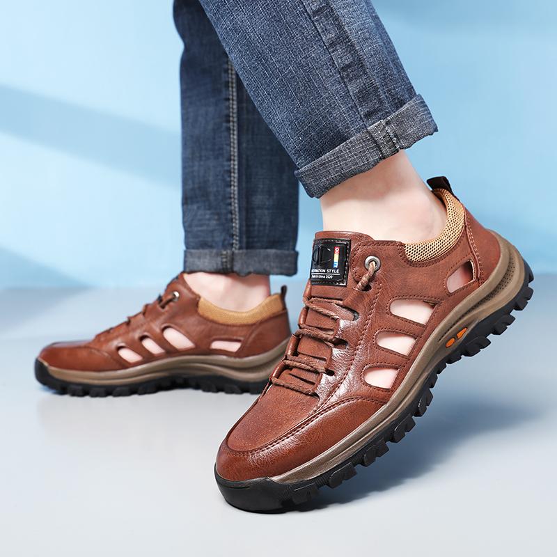 Summer Hot Selling Men's Sandals Anti Slip Beach Casual Shoes Breathable Thick Sole Wear-resistant Men's Camping Travel Shoes