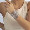 IngeSight.Z 6 Stili Esagerati Traforati Polsini Larghi Braccialetti Aperti per Donne Punk Grande Fiore & Foglie Braccialetto da Polso Gioielli