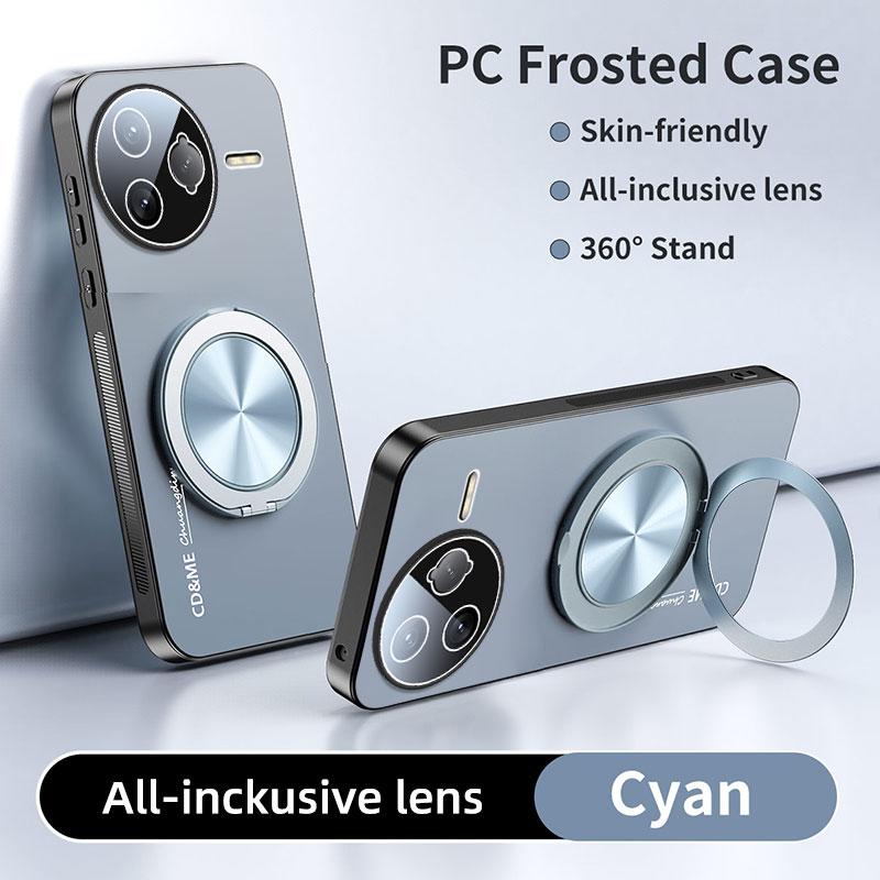 Luxusní nárazuvzdorný AG matný kryt pro XIAOMI POCO F7 Ultra F7 Pro Magnetický PC Matný 360stupňový Stojan Ochranný kryt