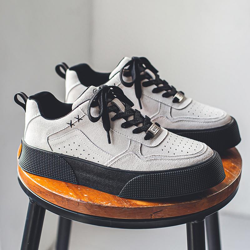 

Men s shoes 2025 autumn new thick-soled non-slip casual board shoes men s trendy versatile breathable low-top sports shoes 39