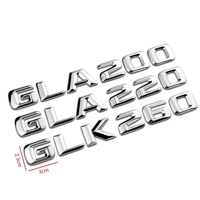 3D ABS Car Trunk Badge Letters Sticker Emblem GLK GLA 200 220 250 260 300 350 Logo For Mercedes Benz X156 X204 H247 Accessories JGS2