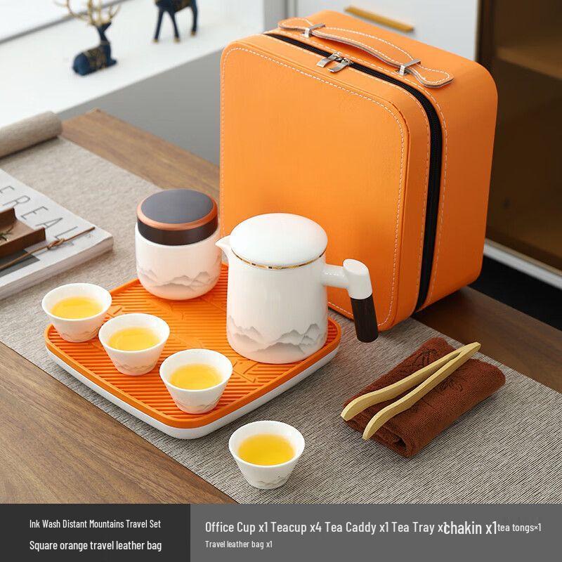Nordic Portable Ceramic Travel Tea Set