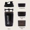 3 Layers Shaker Protein Bottle Powder Shake Cup Water Bottle Plastic Mixing Cup Body Building Exercise Bottle
