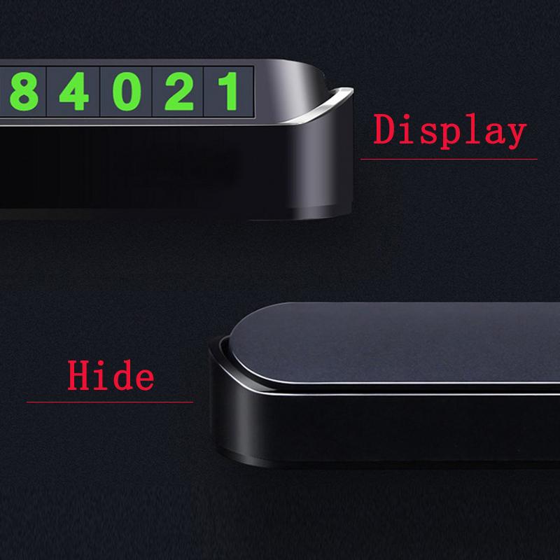 Luminous Car Temporary Parking Card Phone Number Card Plate Telephone Number Car Park Stop Sticker Car Styling Auto Accessories