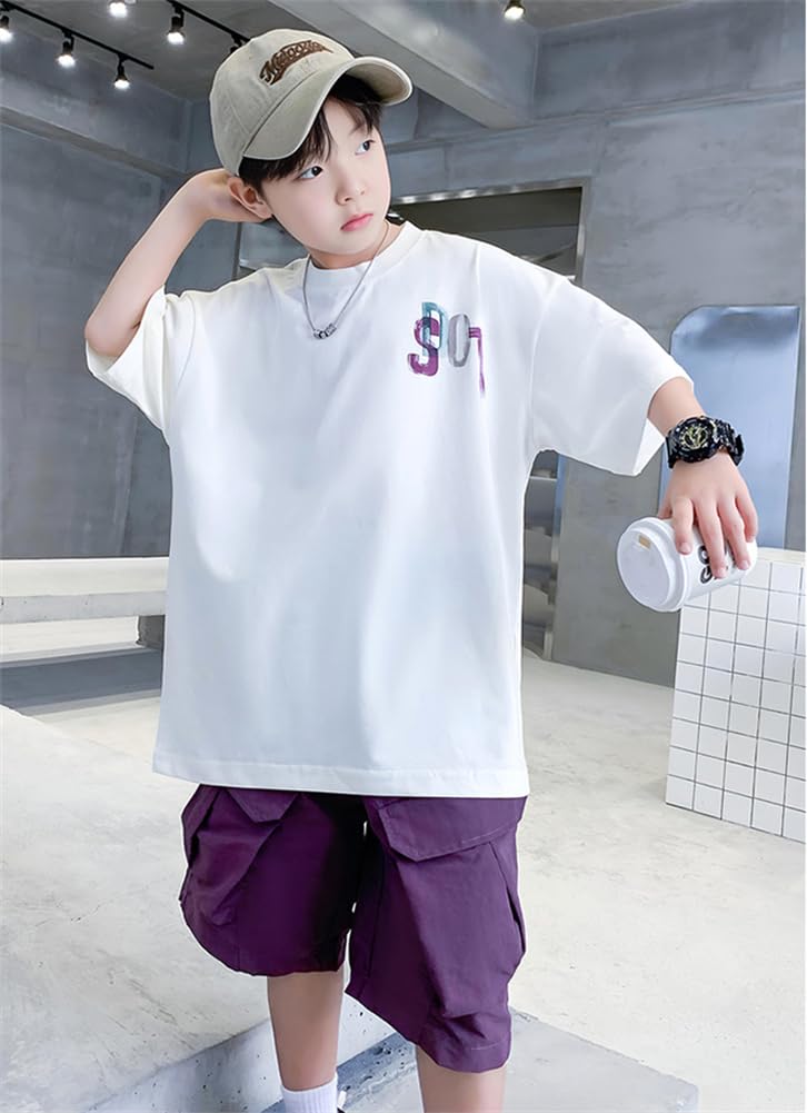 KOSIKINI Short and and Plus Sizes Available In Sizes and A Great Day Gift for Boys' 2-Piece Set T-Shirt, Sleeves, Shorts. Casual, Summer, Available.