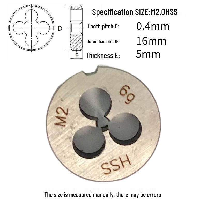 Durable Stainless Steel Threaded High-Speed Steel Plate Tap Set M1-M2.5