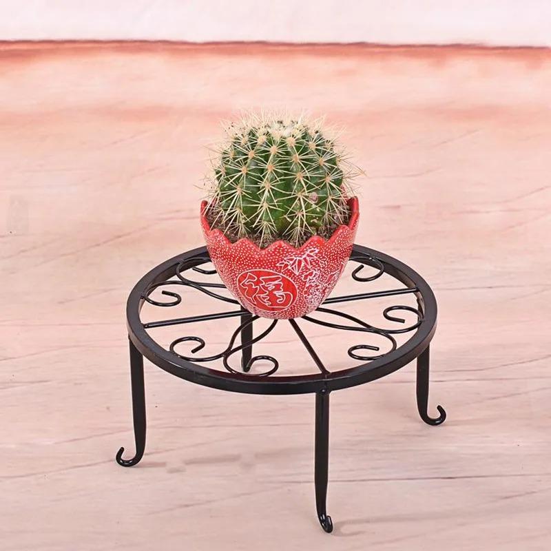 Plant Flower Stand Balcony Home Decoration Stand Retro Wrought Iron Potted Plant Standing Flower Pot Shelf Display Stand Garden LS