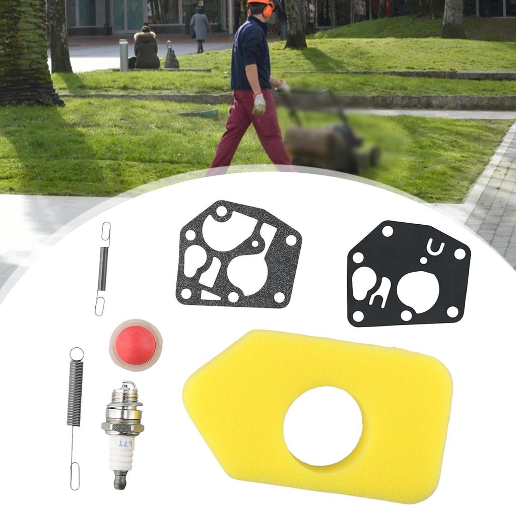 7 Piece Engine Service Kit for 3 4hp Lawn Mowers with Air Filter Bulb Governor Springs for Poulan 1110 400 7005 Models