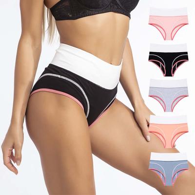 Women's High Waist Cotton Sexy  Sports Pull In Your Belly And Waist Panties