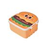 Kids' Cartoon Burger Divided Plastic Lunch Box
