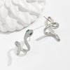 Light Luxury Niche Design, Snake Shaped Surround Earrings, Cool Style, Exotic Spirit Snake Green Eyes, Trendy and Cool