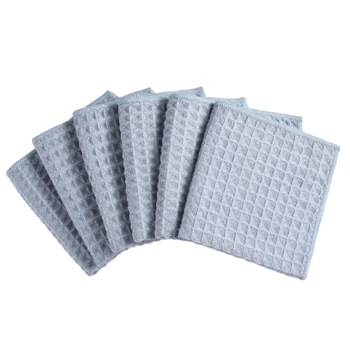 Quick-Absorbent Microfiber Kitchen Dish Cloths, Quick-Drying, for Wiping Dishes, Mopping Tables, and Hand Towels for Wiping Glass, Windows, Mirrors, a