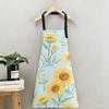 Cartoon Canvas Kitchen Apron: Stain-Proof, Durable, Breathable with Buckle, Suitable for Cooking and Catering.